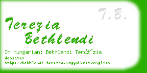 terezia bethlendi business card